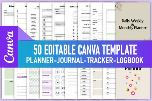 Download 50 Editable Canva Template KDP Interiors - Canva Collection