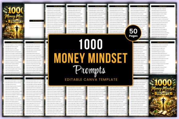 Download 1000 Money Mindset Prompts Canva Kdp - Canva Collection