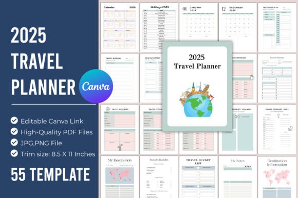 Download 2025 Travel Planner Canva Interior - Canva Collection