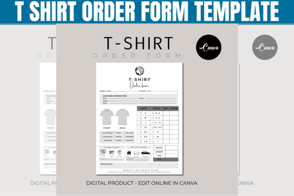 Download T Shirt Order Form Canva Template - Canva Collection