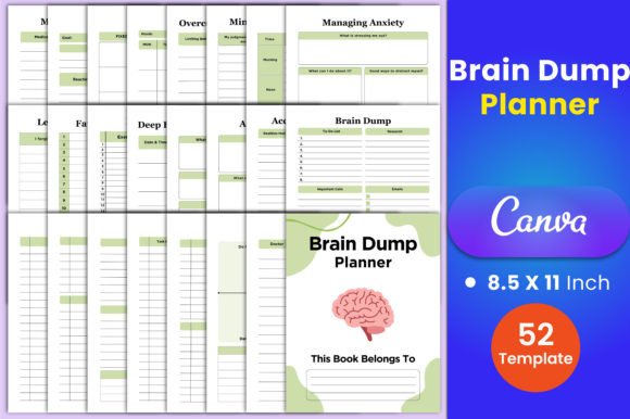 Download Brain Dump Planner Canva Interior - Canva Collection