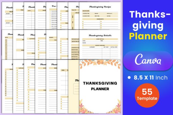 Download Thanksgiving Planner Canva Interior - Canva Collection