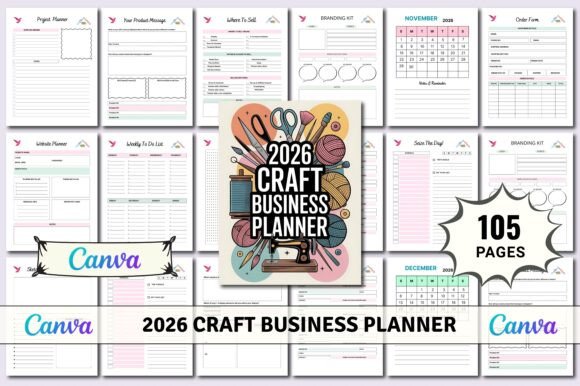 Download 2026 Craft Business Planner KDP - Craft business Collection