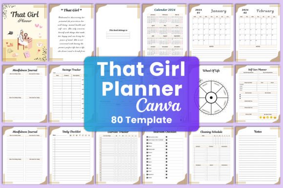 Download That Girl Planner Canva Interior - Canva Collection