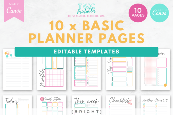 Download Canva Planner Templates | BRIGHT - Canva Collection