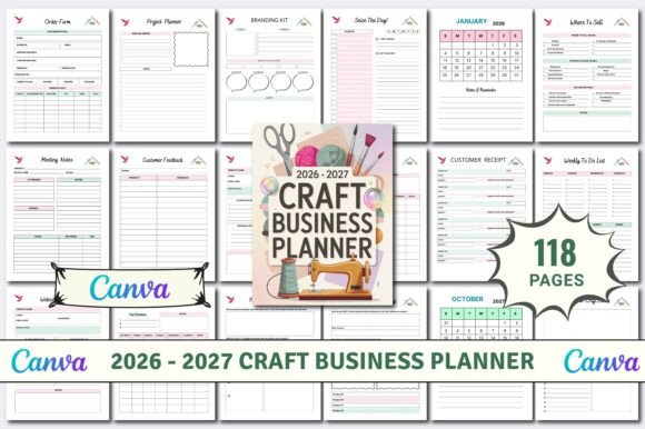 Download 2026 - 2027 Craft Business Planner KDP - Craft business Collection