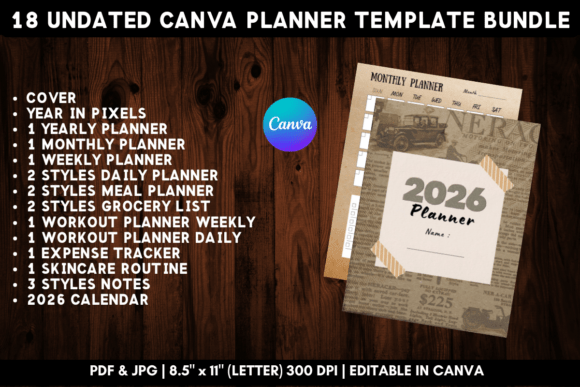Download Printable Canva Planner Template Bundle - Canva Collection
