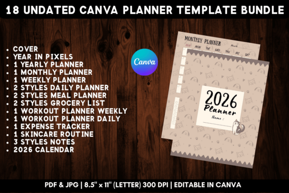 Download Printable Canva Planner Template Bundle - Canva Collection