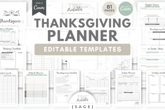 Download Thanksgiving Planner Canva Templates 6 - Canva Collection