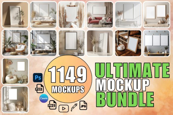 Download Frame Mockup Bundle Canvas Mockup Bundle - Canva Collection