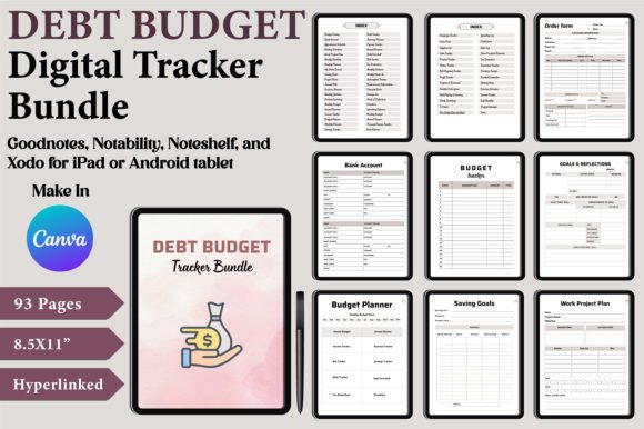 Download Digital Debt Budget Tracker Canva - Canva Collection