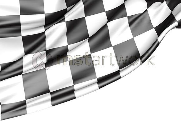 Download Checked Race Flag Isolated on White - Checked Collection