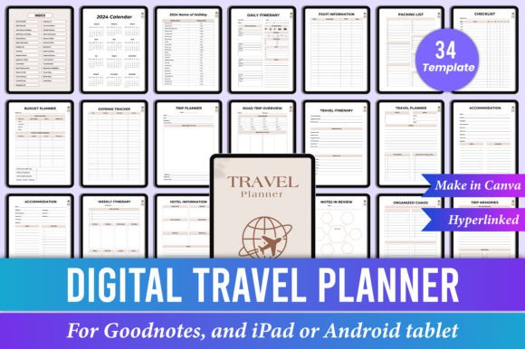 Download Digital Travel Planner for Ipad Canva - Canva Collection