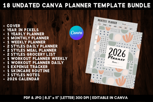 Download Printable Canva Planner Template Bundle - Canva Collection