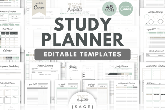 Download Study Planner Canva Templates | SAGE - Canva Collection