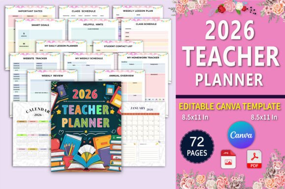 Download 📝 2026 Teacher Planner Canva - Canva Collection
