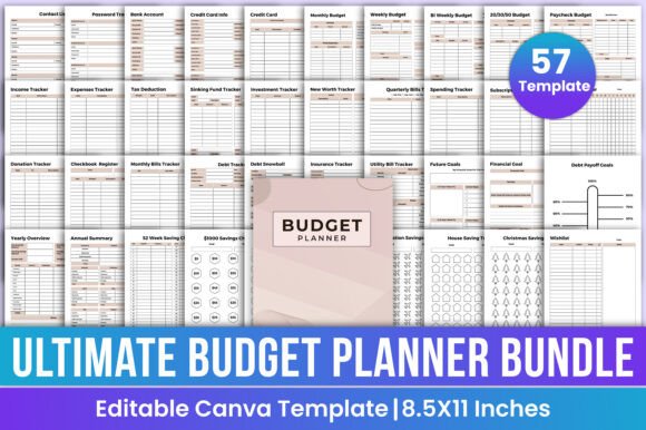 Download Ultimate Budget Planner Bundle Canva - Canva Collection