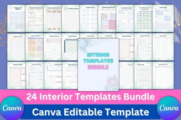 Download 24 Editable Canva Template Bundle KDP - Canva Collection