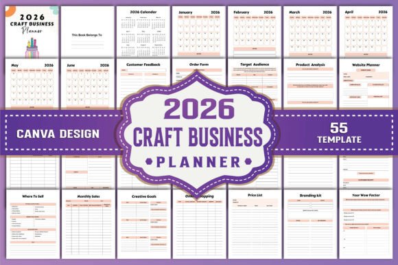 Download 2026 Craft Business Planner Canva Kdp - Canva Collection