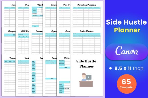 Download Side Hustle Planner Canva Interior - Canva Collection