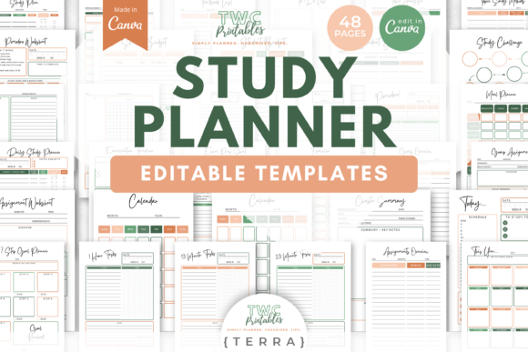 Download Study Planner Canva Templates | TERRA - Canva Collection