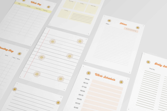 Download Retro Daisy Canva Planner Template - Canva Collection