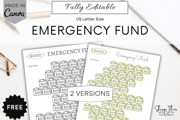 Download Emergency Fund | Savings Tracker | Canva - Canva Collection