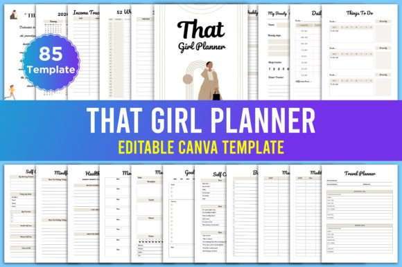 Download Editable That Girl Planner Canva Kdp - Canva Collection