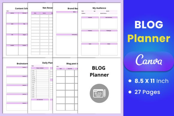 Download Blog Planner Canva Template - Canva Collection