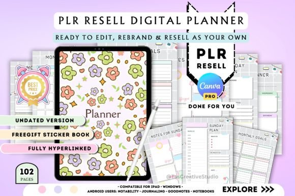 Download Canva PLR Template for Digital Planners - Canva Collection