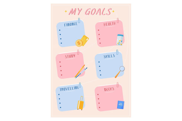 Download My Goals Creative Planner Page Design - Premium Resources