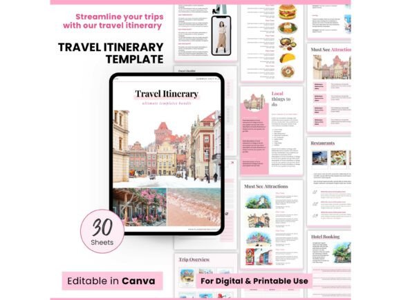Download Travel Itinerary Planner: Canva Holiday - Canva Collection