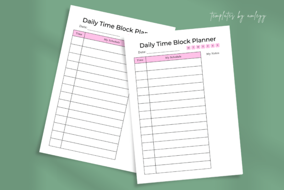 Download Daily Time Block Planner Template Canva - Canva Collection