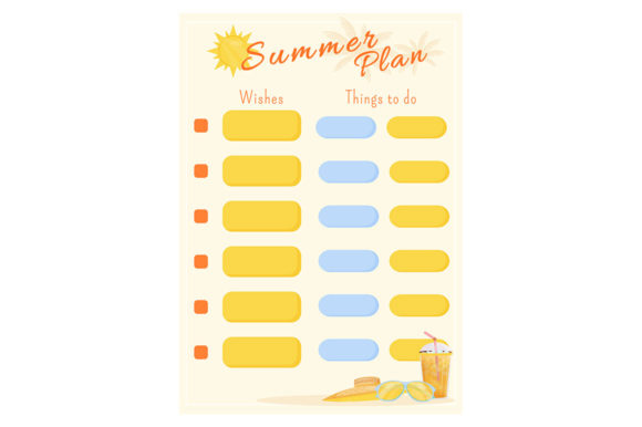 Download Summer Plan Creative Planner Page Design - Premium Resources