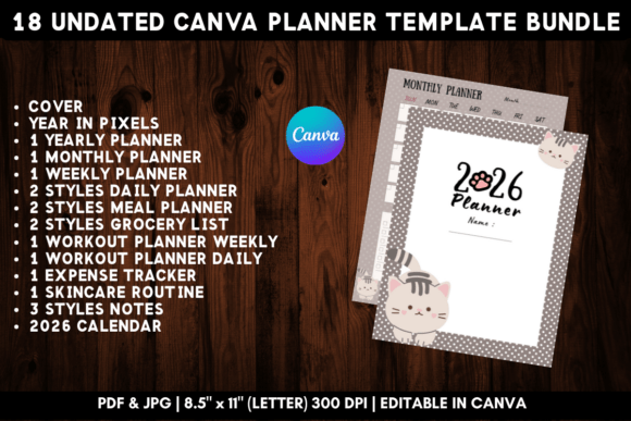 Download Printable Canva Planner Template Bundle - Canva Collection
