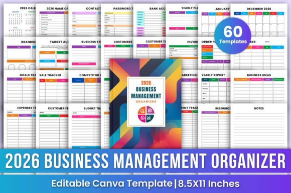 Download 2026 Business Management Organizer Canva - Canva Collection